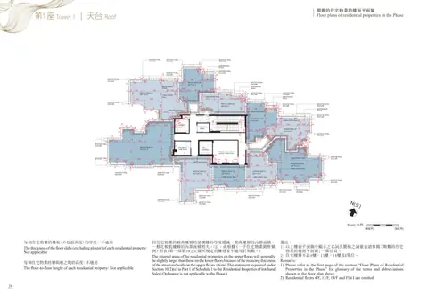 飛揚 1座 天台 平面圖