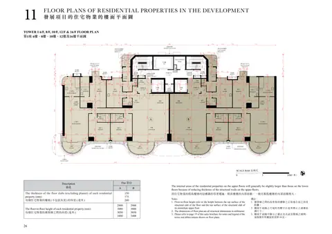 尚岸 TOWER 1 6/F, 8/F, 10/F, 12/F & 16/F FLOOR PLAN