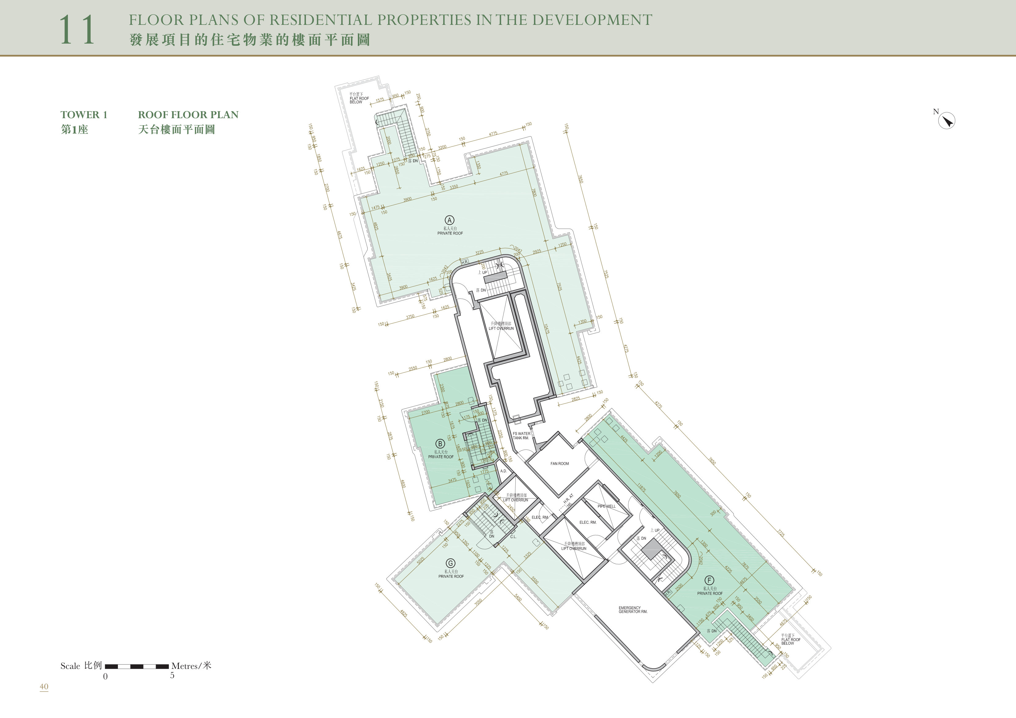 尚．珒溋 1座 天台 平面圖（放大）
