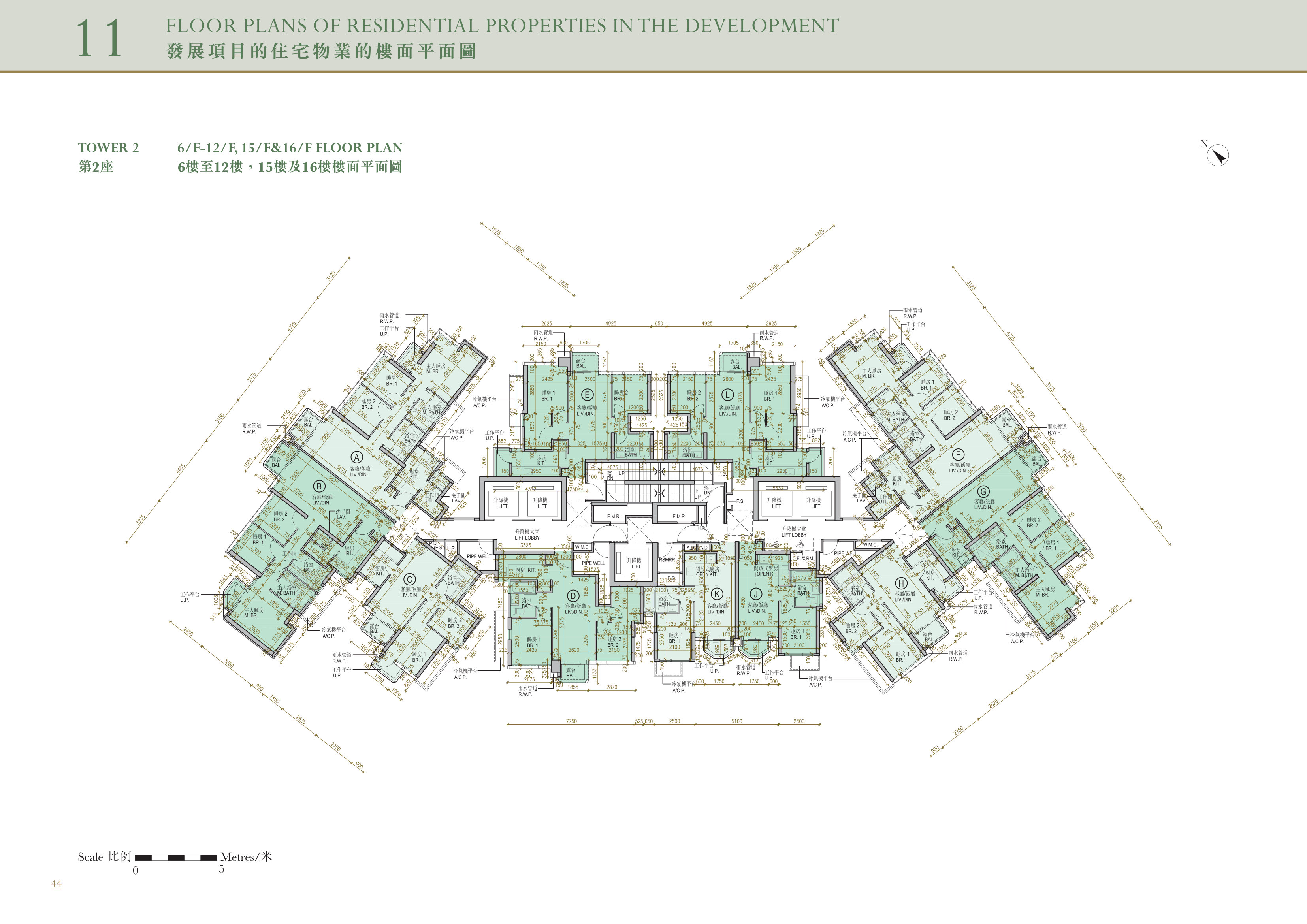 尚．珒溋 2座 6/F-12/F 平面圖（放大）