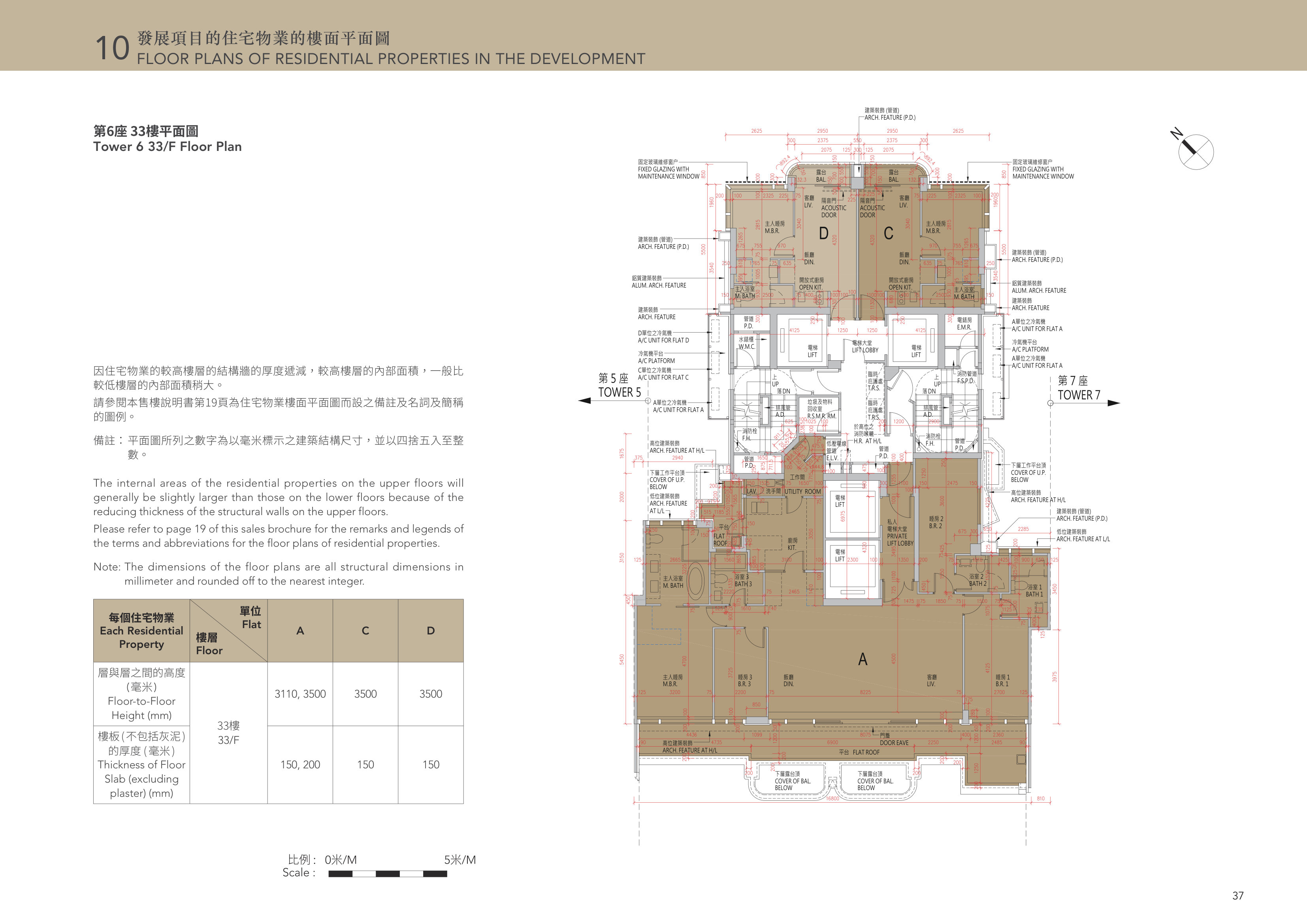天瀧 第6座 33樓平面圖（放大）