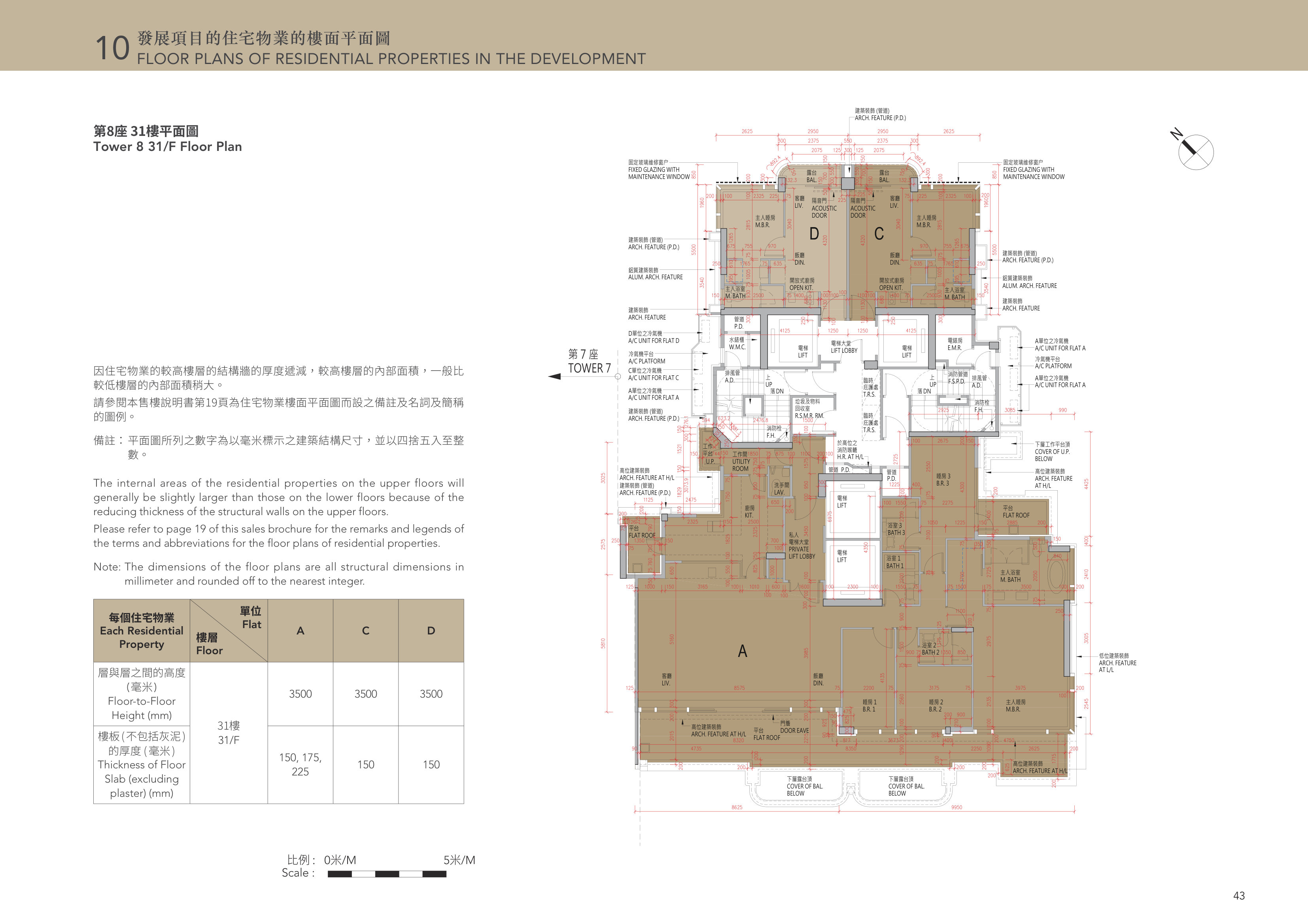 天瀧 第8座 31樓平面圖（放大）