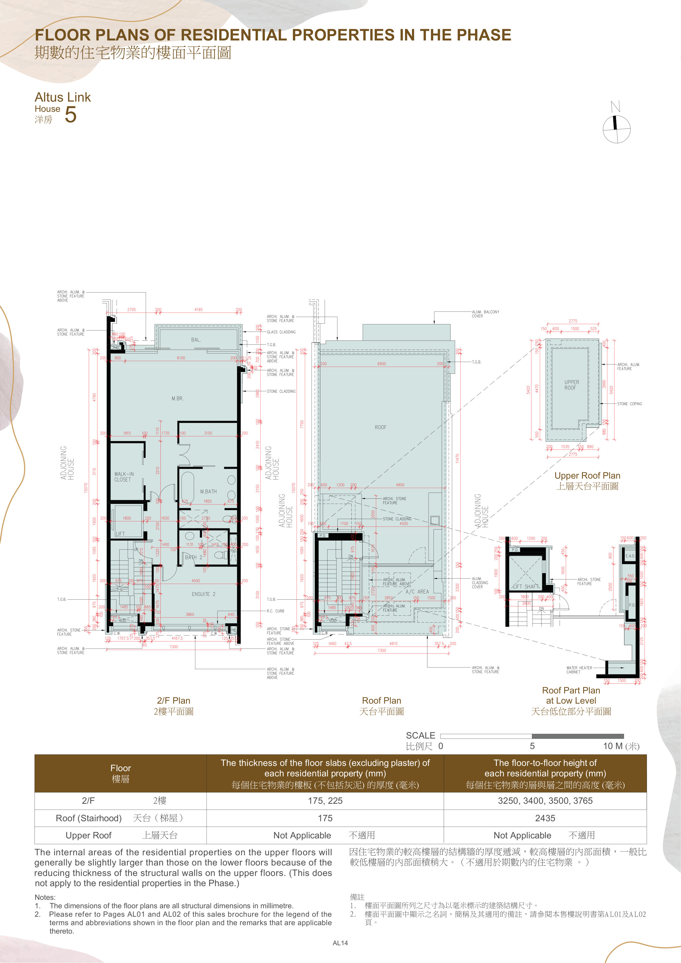 Central Peak The dimensions of the floor plans are all structural dimensions in millimetre.（放大）