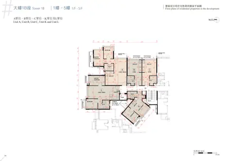 #LYOS 1B座 1樓-5樓 平面圖