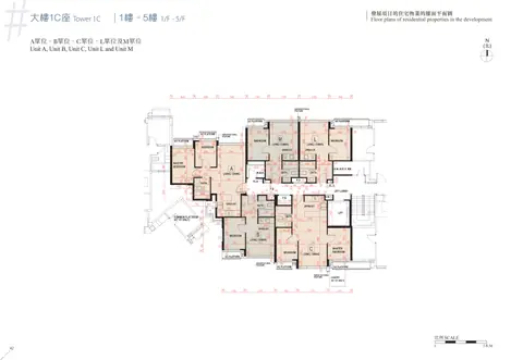 #LYOS 1C座 1樓-5樓 平面圖