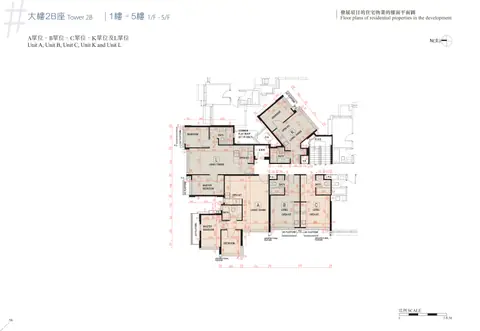 #LYOS 2B座 1樓-5樓 平面圖
