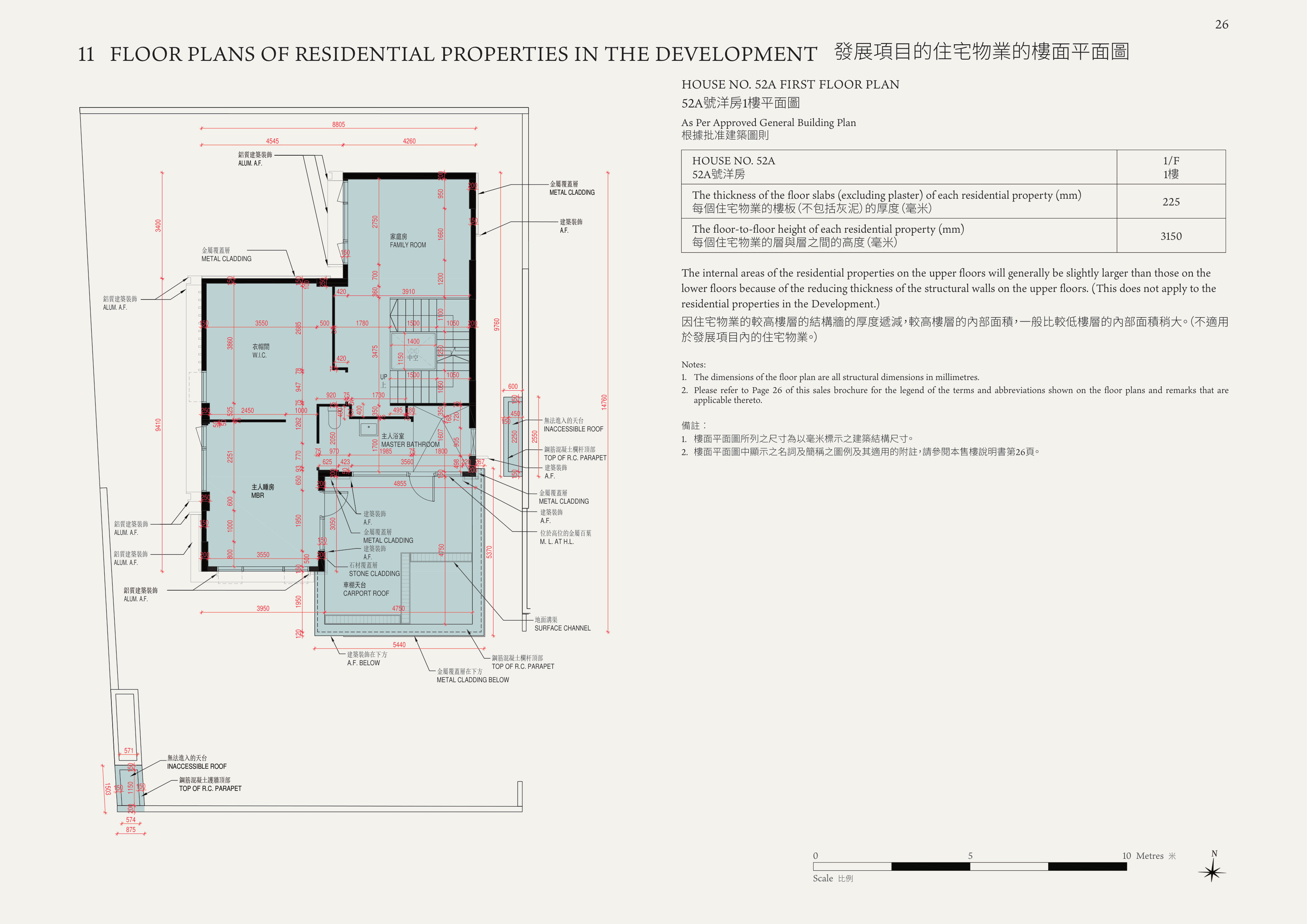 Solace 11 FLOOR PLANS OF RESIDENTIAL PROPERTIES IN THE DEVELOPMENT 發展項目的住宅物業的樓面平面圖（放大）